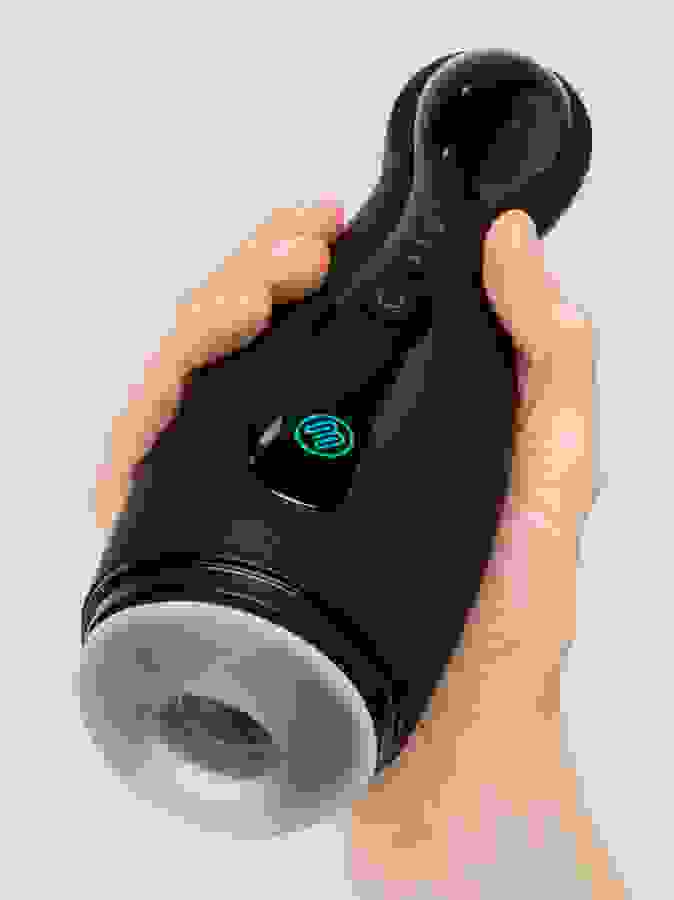 Blowmotion Suction Vibrating Male Masturbator, Black, hi-res